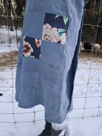 Image 10 of Upcycled Linen Apron in Soft Blue Patchwork 