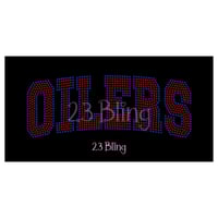 Image 6 of OILERS 2 Color Spangle Transfers