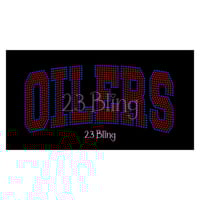 Image 5 of OILERS 2 Color Spangle Transfers