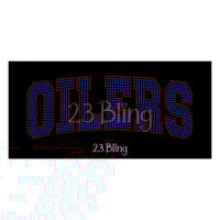 Image 10 of OILERS 2 Color Spangle Transfers