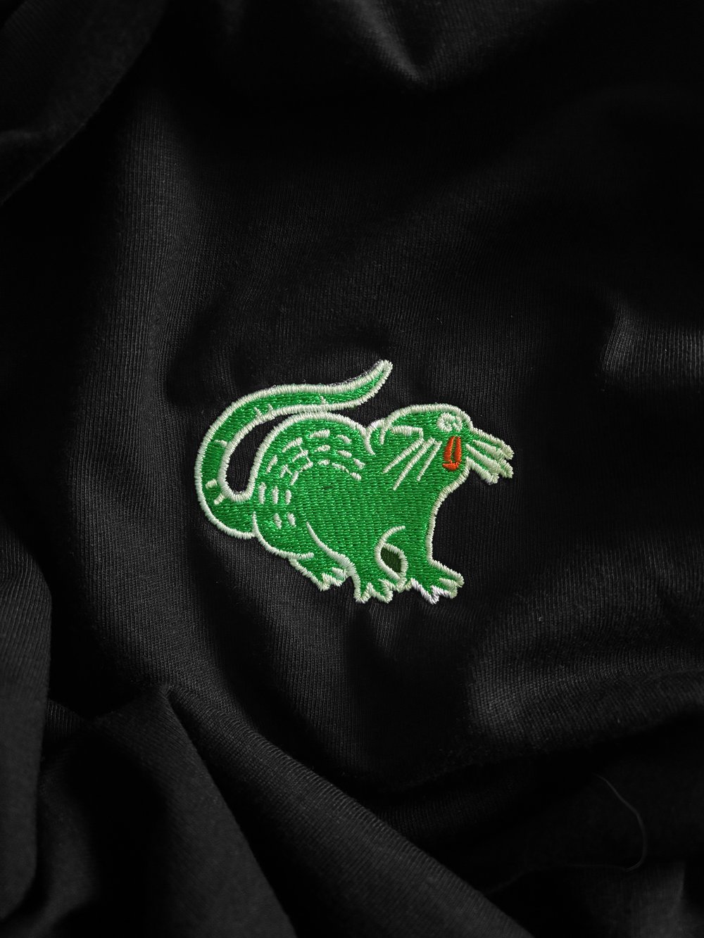 T Shirt brodé oversize - noir