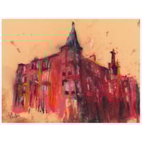Image 1 of Tenements, Clarence Drive - Fine Art Giclee Print 