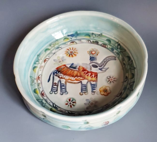 Small Elephant Porcelain Dish