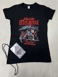 MILWAUKEE METAL FEST LADIES TEE W/ SIGNED CHIMAIRA VIP LAMINATE