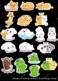 Image 1 of Nekomame Mood sticker