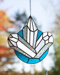 Stained Glass Crystal Cluster Suncatcher