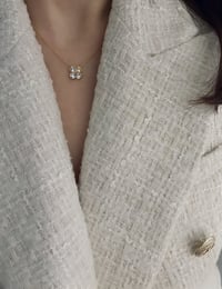Image 4 of White Clover Necklace