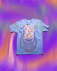 Image 1 of ૮ ˶ᵔ ᵕ ᵔ˶ ა  SWIRLY GURLY ૮ ˶ᵔ ᵕ ᵔ˶ ა T-SHIRT
