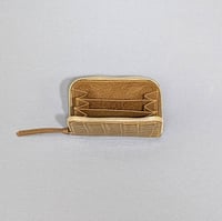 Image 3 of ZIPPER WALLET - SESAME CROCODILE