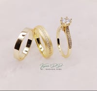 Image 1 of 3 pcs wedding ring set 