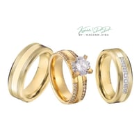 Image 2 of 3 pcs wedding ring set 