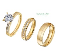 Image 3 of 3 pcs wedding ring set 