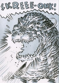 A6 godzilla drawing