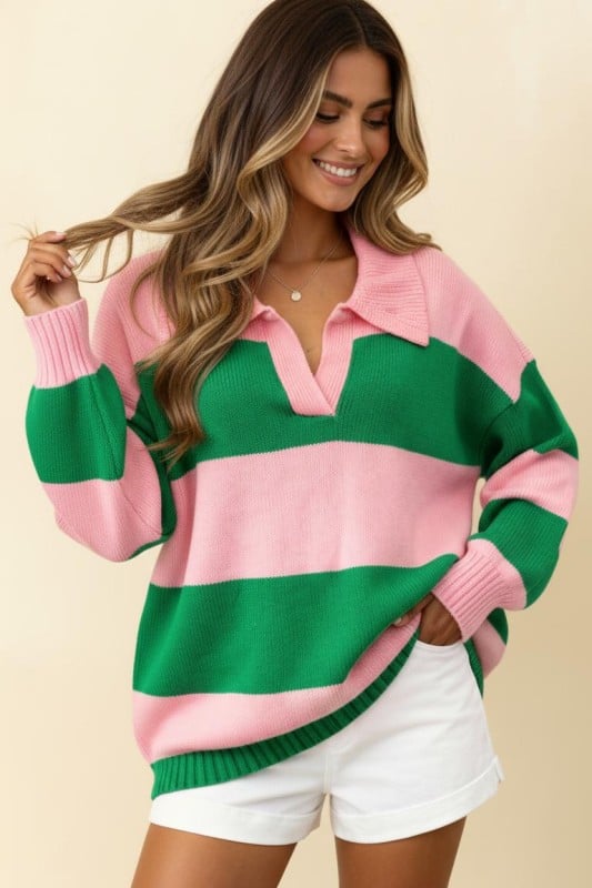 Image of Alpha Color Block Top