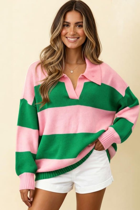 Image of Alpha Color Block Top