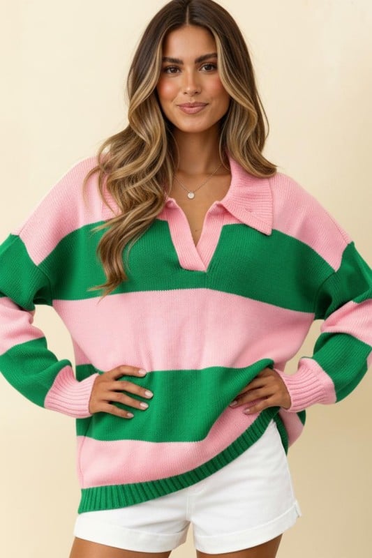 Image of Alpha Color Block Top