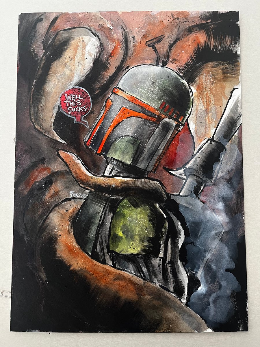 Image of Boba Fett original illustration