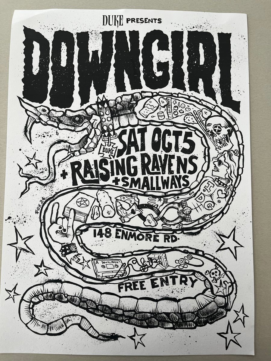 Image of Downgirl poster original illustration