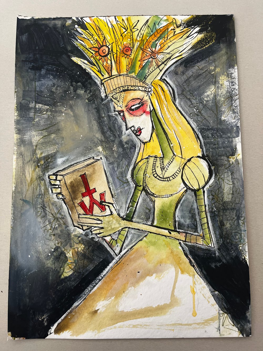 Image of The Imperial Priestess original illustration
