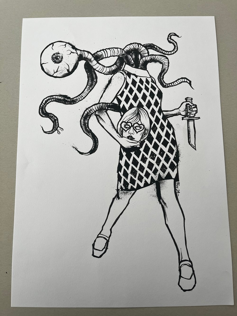 Image of Ming City Rockers tshirt design original illustration