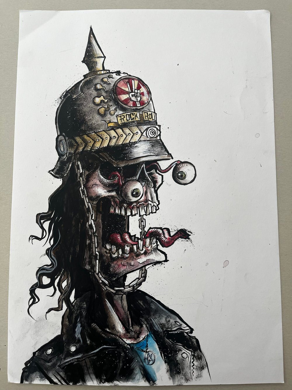 Image of Skulls P Skullington original illustration