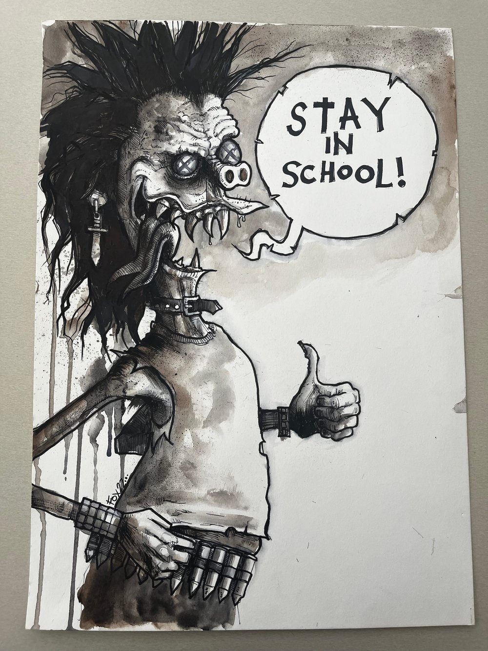 Image of Stay In School original illustration