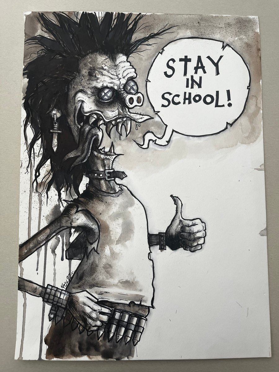 Image of Stay In School original illustration