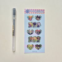Image 2 of Golden Wind Glitter Epoxy Sticker Sheer