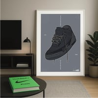 Image 4 of Sneaker Poster Air Jordan 3 “Black Cat” 2025