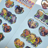 Image 1 of Golden Wind Glitter Epoxy Sticker Sheer