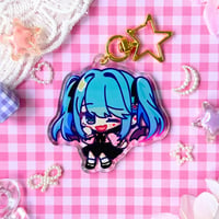 Image 1 of Vampire Miku Vocaloid Keychain ❤️ 