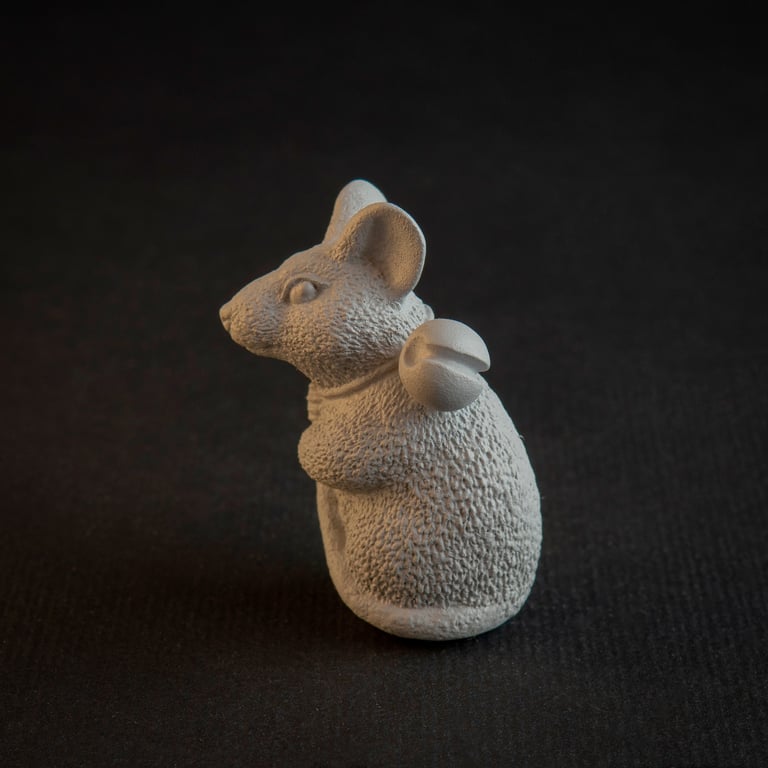 Jingle-bell mouse resin figure Image 2