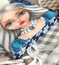 Image 2 of ⋆꙳❅*❄️ "Elise" ❄️⋆꙳❅ - acrylics painting : 8x8"/20x20cm