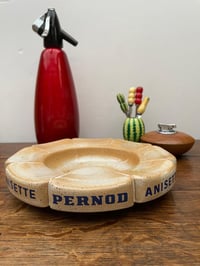 Image 1 of Large Vintage Anisette Pernod Marais Stoneware, 1960's Ashtray,  Made in France