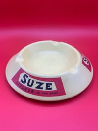 Image 1 of French Ashtray Suze Aperitif, Ceramic - 1960's 15cm Rare Vintage Bar, Yellow and Red