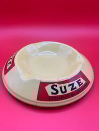 Image 3 of French Ashtray Suze Aperitif, Ceramic - 1960's 15cm Rare Vintage Bar, Yellow and Red
