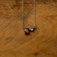 Image 2 of Cubic Zirconia Birthstone Necklaces - Sterling Silver