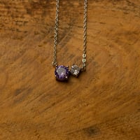 Image 3 of Cubic Zirconia Birthstone Necklaces - Sterling Silver