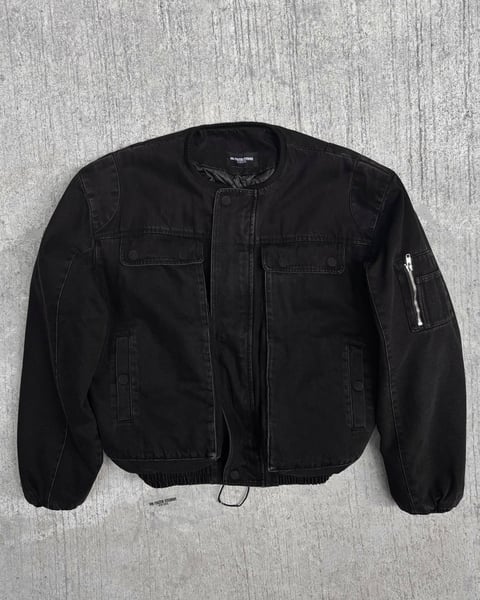 Image of NO/FAITH STUDIOS - Heavy Denim Bomber Jacket (Black)