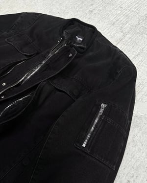 Image of NO/FAITH STUDIOS - Heavy Denim Bomber Jacket (Black)