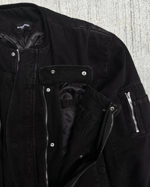 Image of NO/FAITH STUDIOS - Heavy Denim Bomber Jacket (Black)
