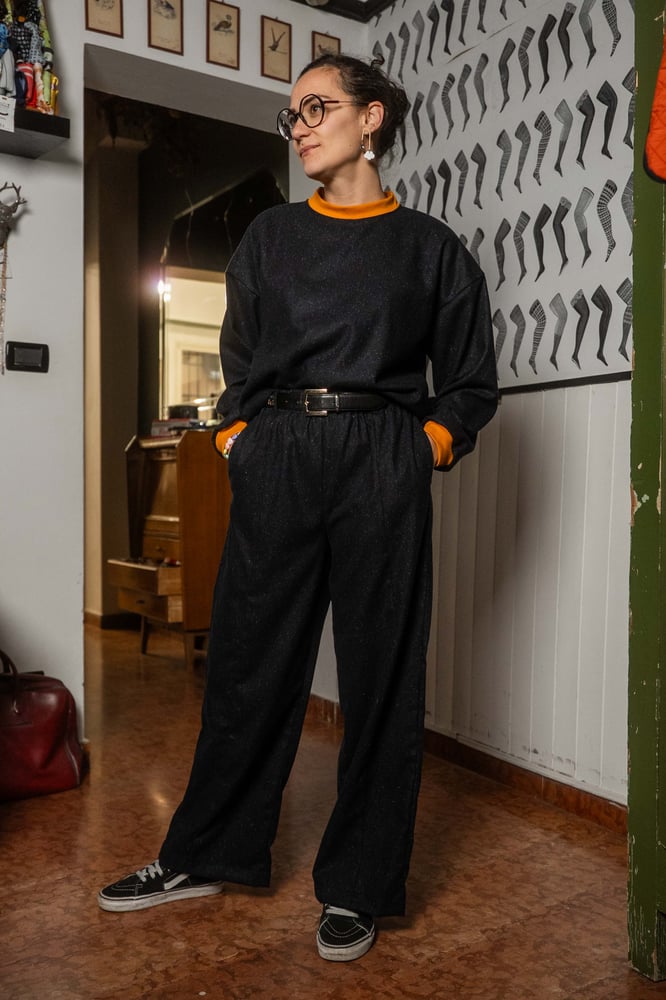 Image of Pantalone Parklife nero melange