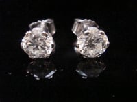 Image 3 of 18CT 2.00CT G COLOUR OLD BRILLIANT CUT DIAMOND STUD EARRINGS FOR PIERCED EARS