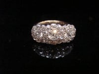 Image 2 of EDWARDIAN 18CT YELLOW GOLD PLATINUM NATURAL OLD CUT DIAMOND 2.10CT CLUSTER RING