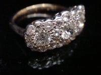 Image 4 of EDWARDIAN 18CT YELLOW GOLD PLATINUM NATURAL OLD CUT DIAMOND 2.10CT CLUSTER RING