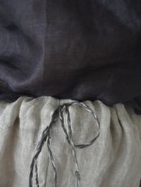 Image 3 of light linen gauze SKIRT // with crochet belt and raw edge