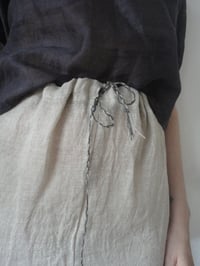 Image 1 of light linen gauze SKIRT // with crochet belt and raw edge