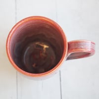 Image 10 of Bright Orange and Blue Purple Handmade Pottery Mug, 14 Ounce, Made in USA