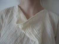 Image 2 of raw cotton gauze TOP // boat neck, sleeveless