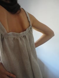 Image 5 of linen gauze DRESS // with straps and raw edge